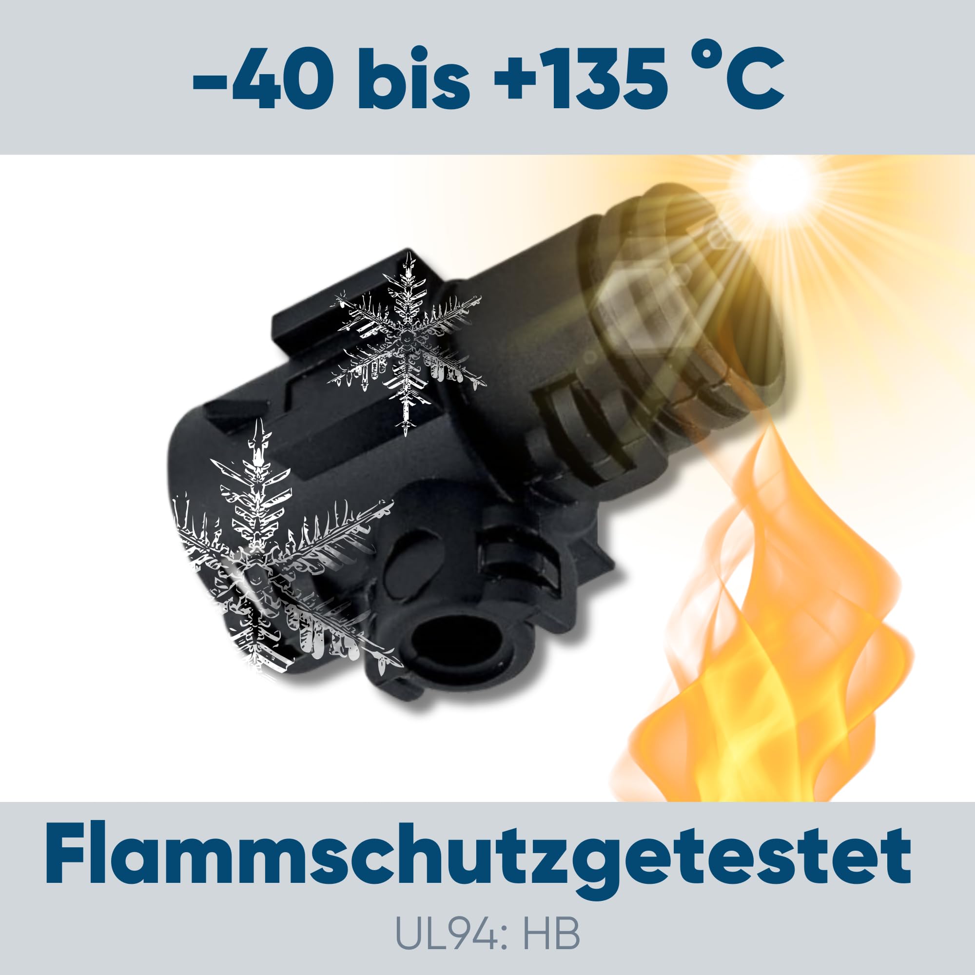 Kalitec 9806300 T-Verteiler Form C NW29-10/7,5-29 – Robuster Wellrohr-Verbinder, 10 Stück, Wiederverwendbar