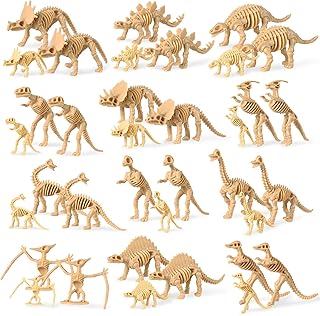 36 Pieces Dinosaur Fossil Skeletons Dinosaur Cake Toppers Decorations, Assorted Figures Dino Bones for Science Play Dino Sand Dig Dinosaur Gifts for Dinosaur Themed Birthday Decorations Party Favor