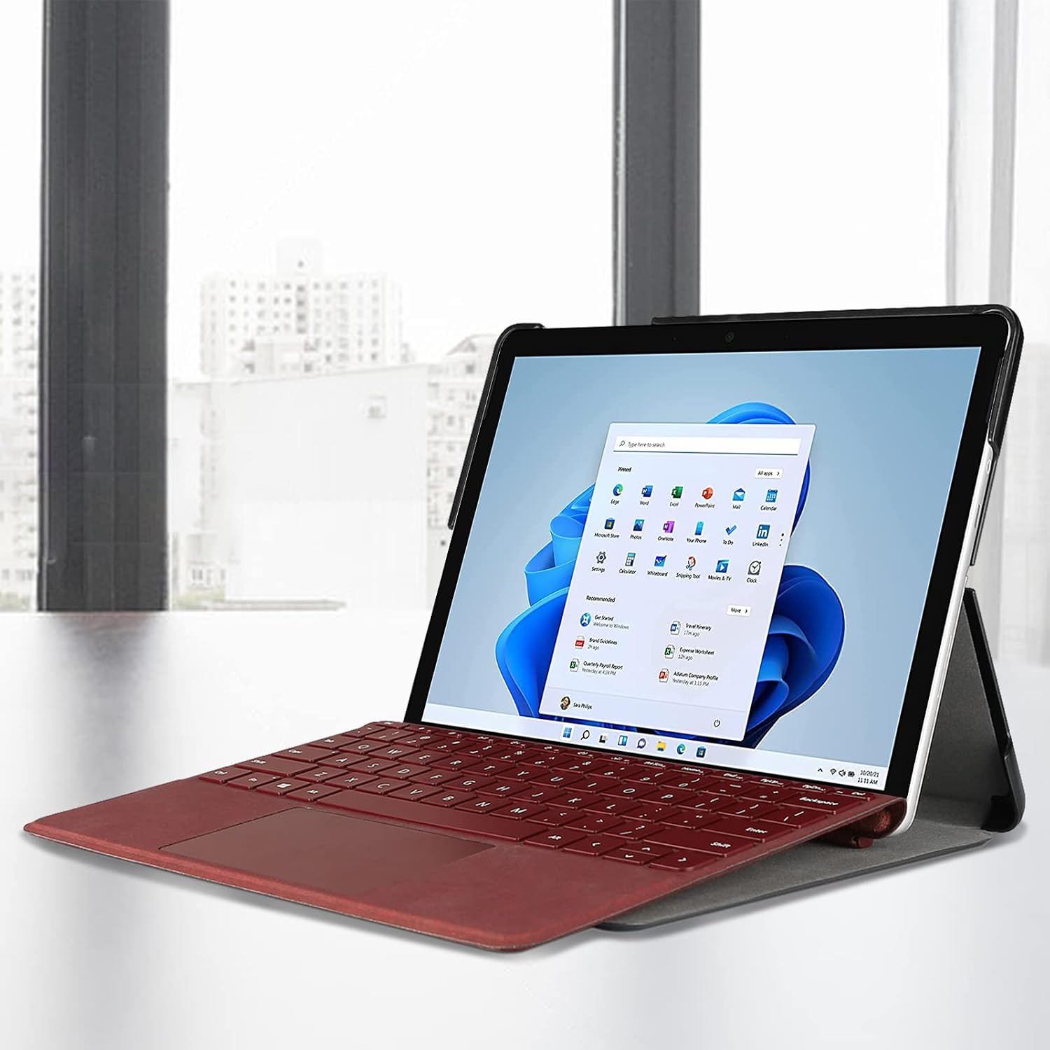 ProCase Protective Case for 10.5 Inch Surface Go 3 / Go 2, Slim Light Smart Cover Stand Hard Shell, Compatible with Surface Type Cover - Black