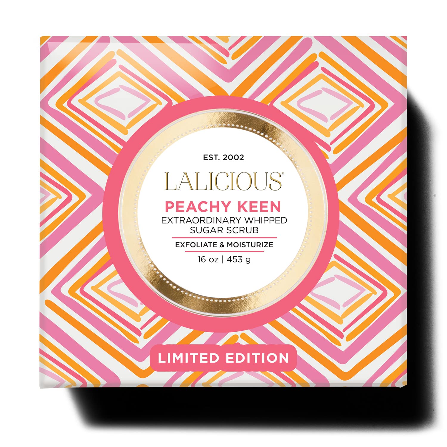 LaLicious Peachy Keen Extraordinary Whipped Sugar Scrub - Limited Edition Exfoliating Body Scrub with Creamy Peach & Jasmine Petals for Spring (16oz) - Image 2