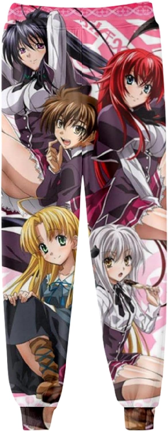 ISaikoy Anime High School DxD Pants Trousers Gym Joggers Drawstring Cosplay Costume Sweatpants