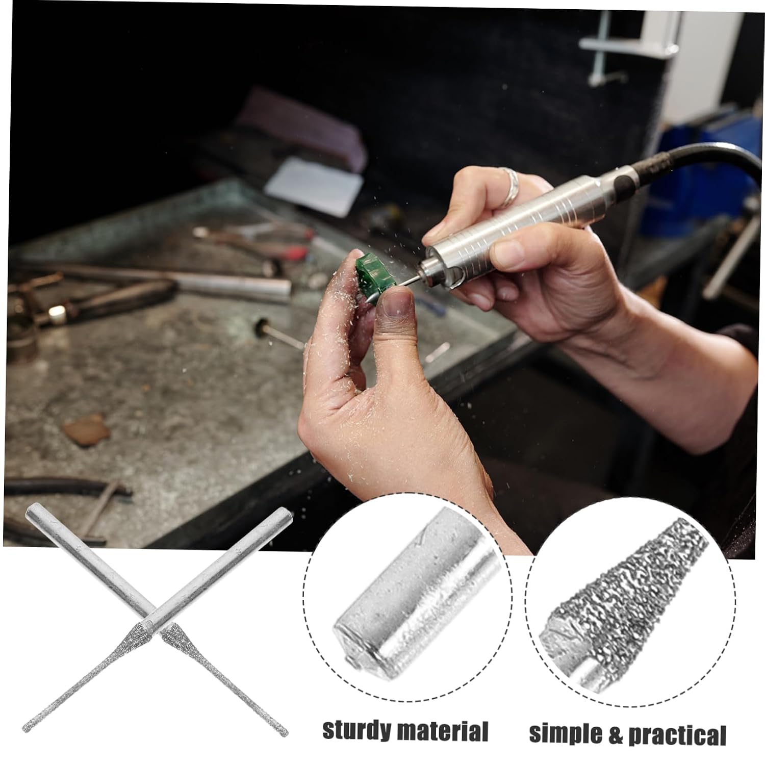jojofuny 30Pcs Diamond Drill Bit for Precise Drilling Gemstones and Ceramics with Durable Diamond Coating for and Easy Replacement