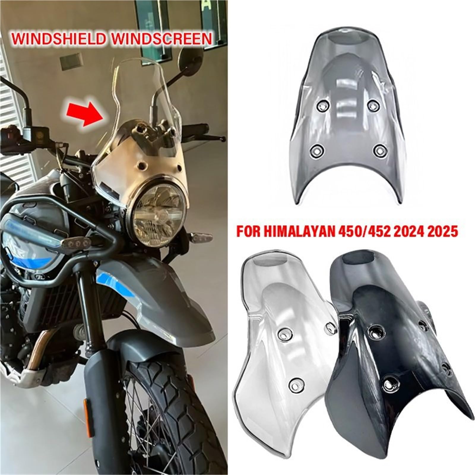 Front Bumper Splitter dachowy Pasuje do Himalayan 450 Himalayan452 2024 2025 Podniesiona szyba przednia Spoiler