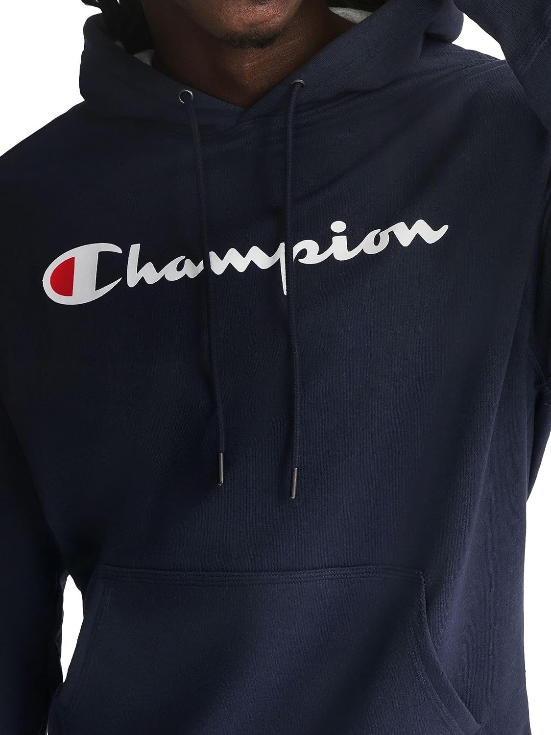 Champion Men's Pullover Graphic Fleece Hoodie, Standard Fit, Midweight Fleece, Classic Script Logo image 4