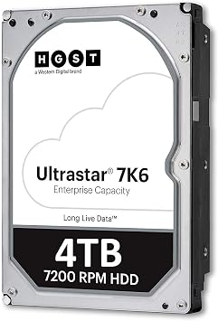 HGST Ultrastar 7K6000 4TB 7200 RPM 512e SAS 12Gb/s 128MB Cache 3.5-Inch Enterprise Internal Hard Disk Drive - HUS726040AL5210 0F22795