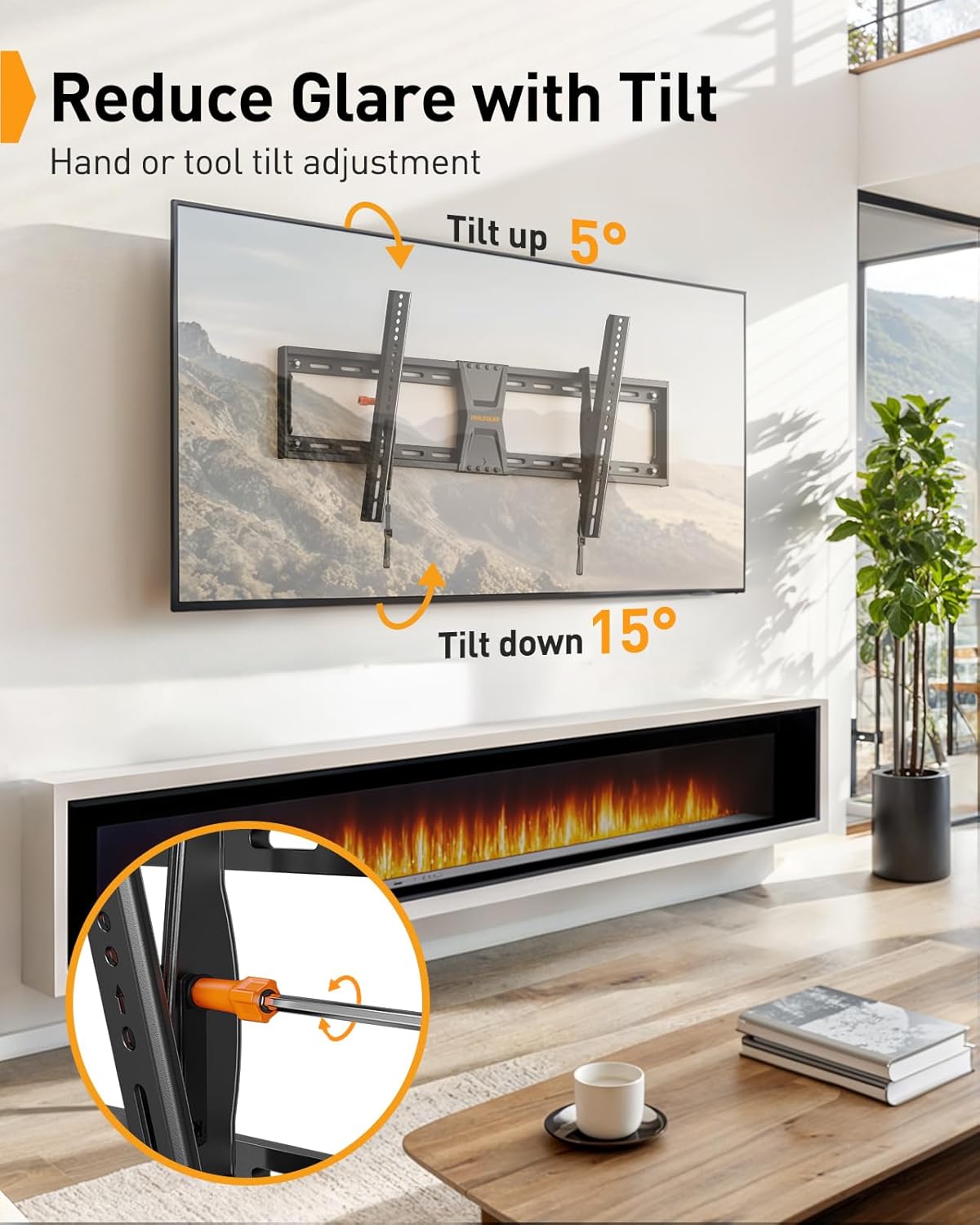 Perlegear TV Mount Tilt Adjustment