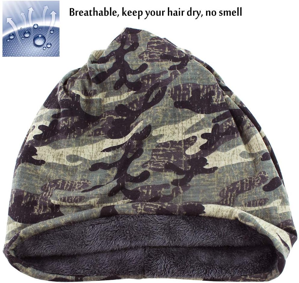 CAMOLAND Winter Beanie Hats for Men Women Camo Slouchy Beanies Fleece Lined - Image 3