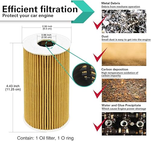 Miniatura 3 de Filtro de aceite para Porsche 911 Boxster Carrera Cayenne Cayman Reemplazar el filtro Mann Hu 719/5x | Referencia No. 99610722552 99610722553