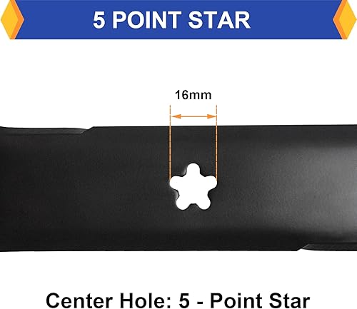 Miniatura 6 de KOFINAM Paquete de 2 cuchillas de repuesto para cortacésped de elevación media para Craftsman Husqvarna Poulan 33266 403107 405380 532405380 PP21011