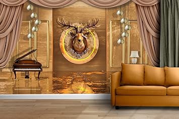 UK INTERIOR DESIGN 3D Wallpaper Wall Stickers /Polyvinyl Stickers Self-Adhesive DIY Wallpaper for Home Hotel Living Room Bedroom Cafe Decor (6 x 8 feet , Design_40)