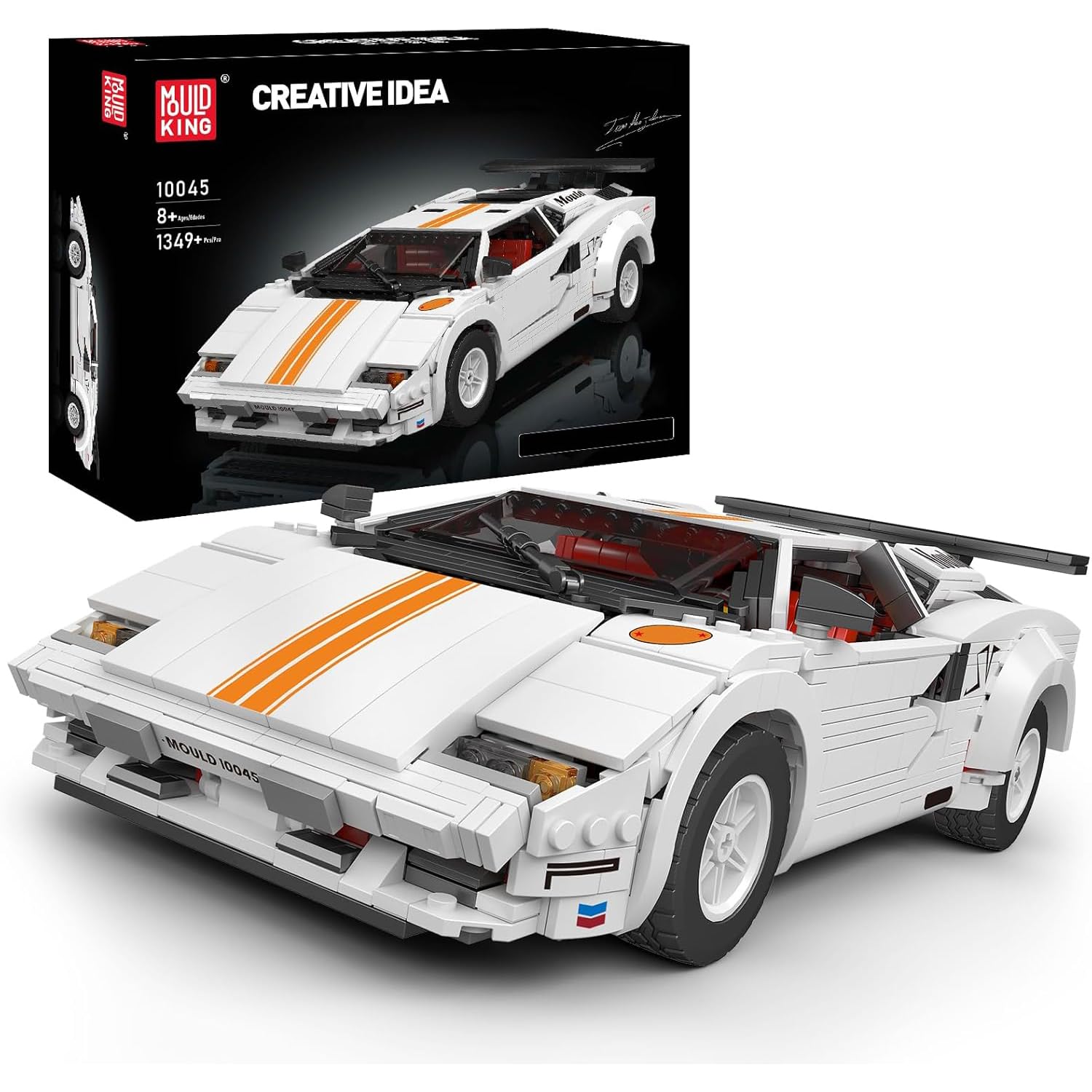 Mould King 10045 Technik Sportwagen Cabrio Auto großes Set für Erwachsene, Modellauto-Bausatz, Ausstellungsstück für Sammler Technologie Klemmbausteine Bausatz (1349Teile)