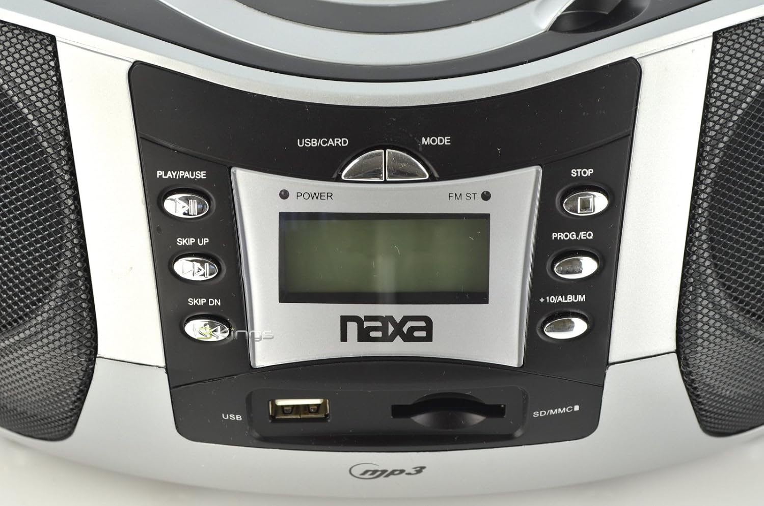 Naxa NPB-250 Portable MP3/CD Player with Text Display, AM/FM Stereo Radio, USB Input & SD/MMC Card Slot