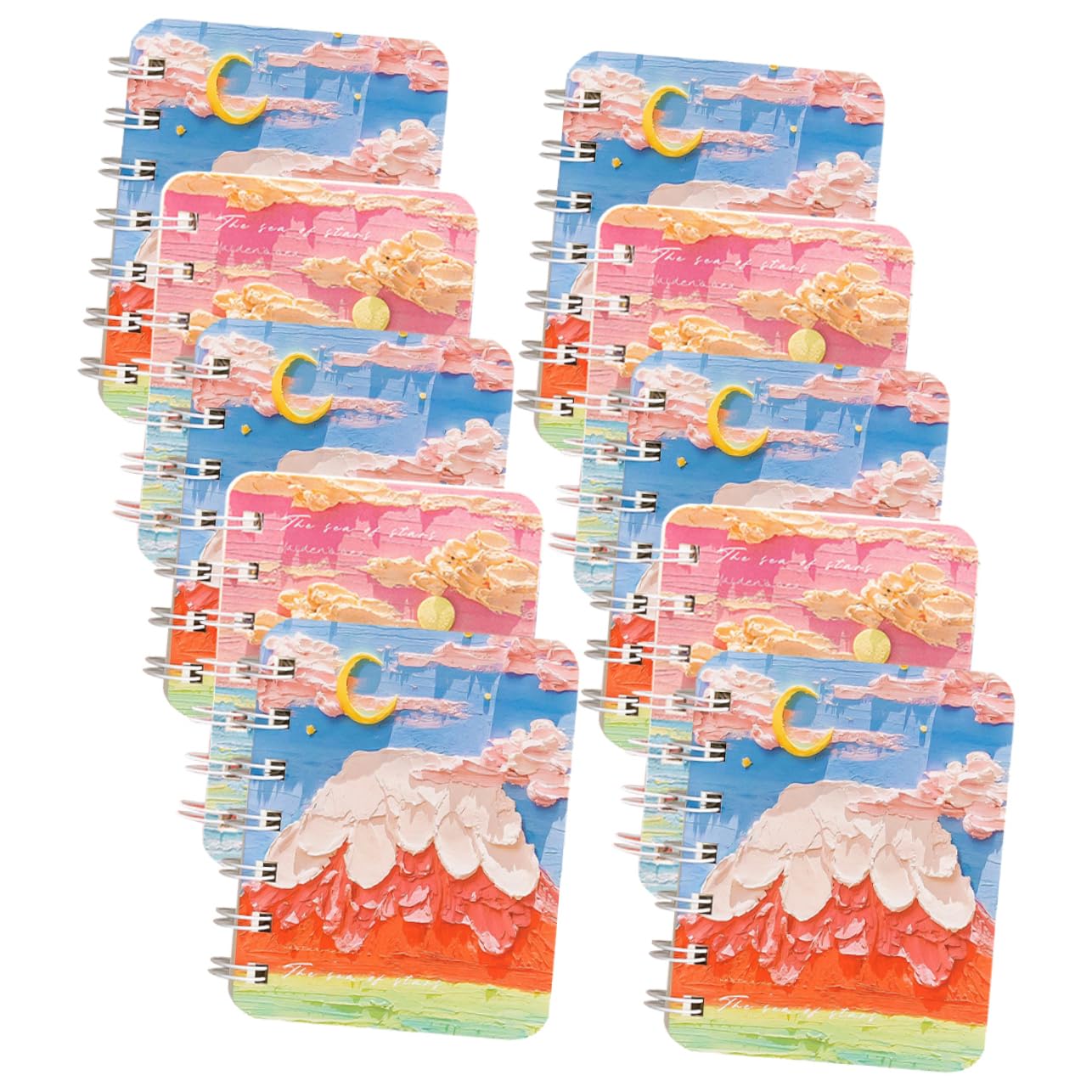 Housoutil 4 Pezzi Quaderni Spirale Colorati per Studenti e Teenager Taccuini per Pianificazione Casual Confezione