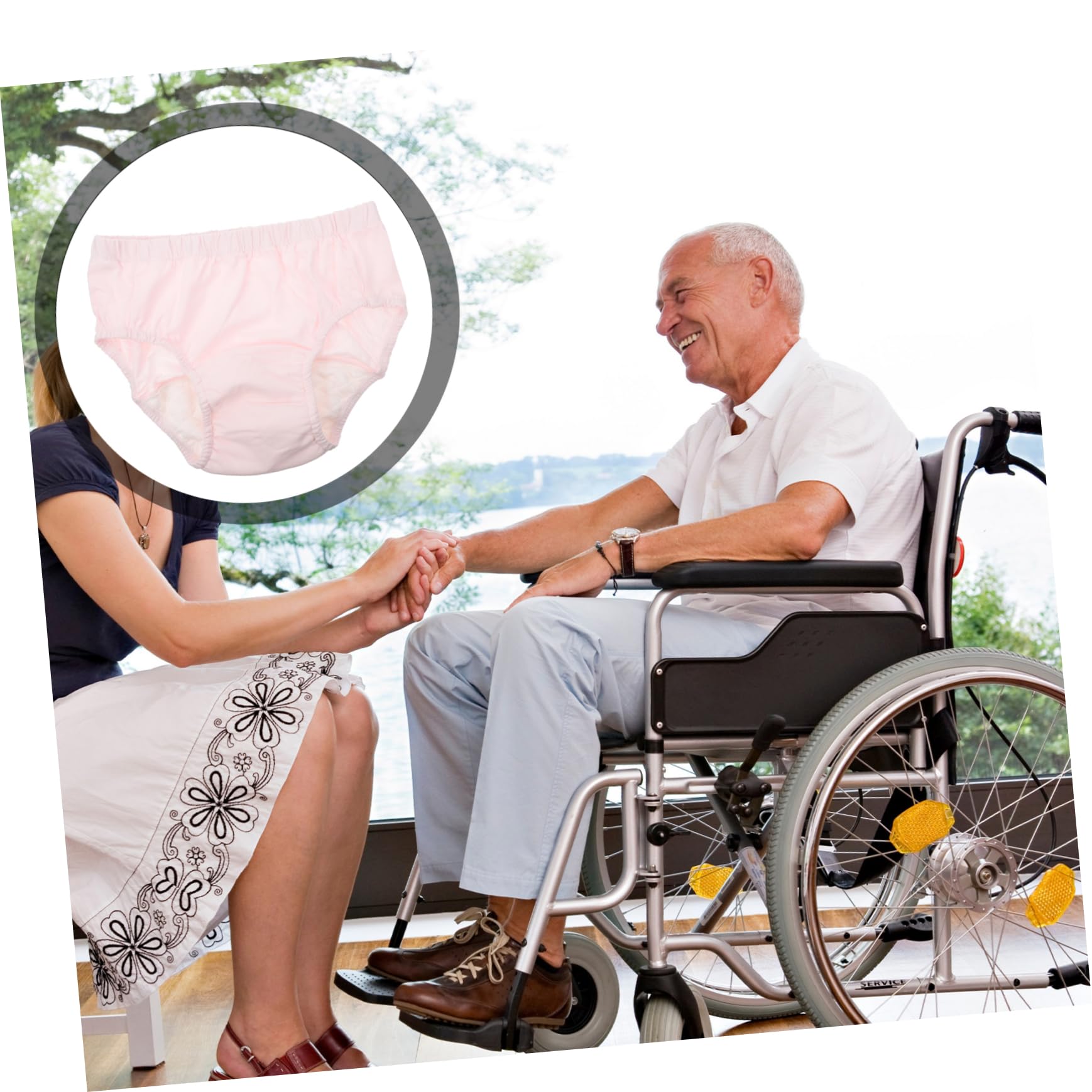 minkissy Bragas Para Ancianos 2 Piezas Ancianos Anti-enfermería Hombre Reutilizable Incontinencia Calzoncillos Fugas Cuidado De La Incontinencia Mujeres Pantalones Trest Hombre Algodón Rosa