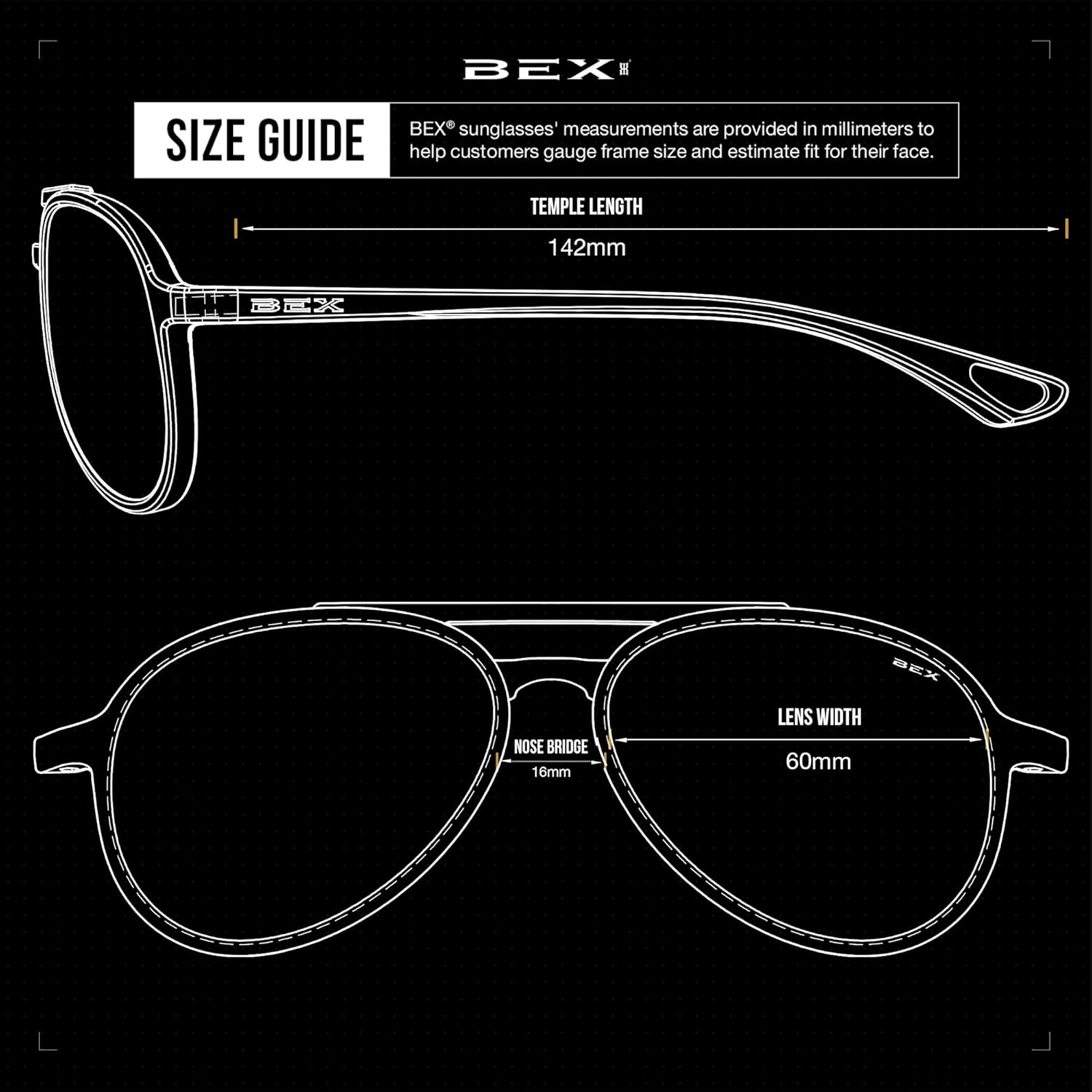 BEX Wesley Lite Sunglasses - Full-frame Wrap-around Unisex Style with Polarized Lenses - Perfect for Outdoor Activities