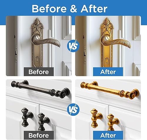 Miniatura 6 de SENVEN Pintura Líquida de Hoja de Oro de Alto Brillo Multi Superficie Pintura Rica en Oro para Metal, Madera, Plástico, Lienzo, Electrodomésticos,