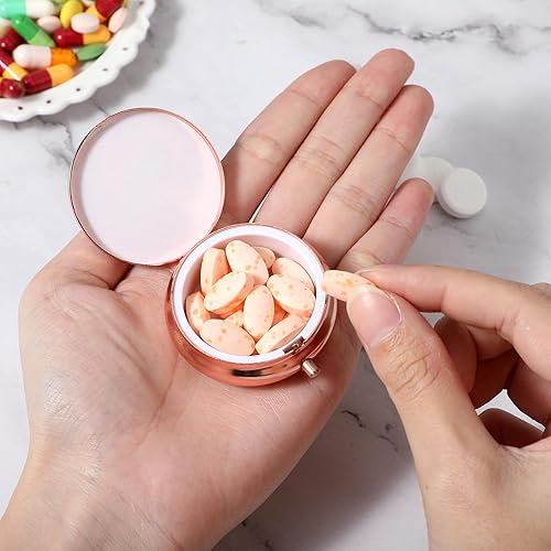 Vista 26 de Sibba Pastillero portátil para medicina, pastillero multifuncional a prueba de humedad para bolso y bolsillo, bonita caja organizadora de píldoras 1