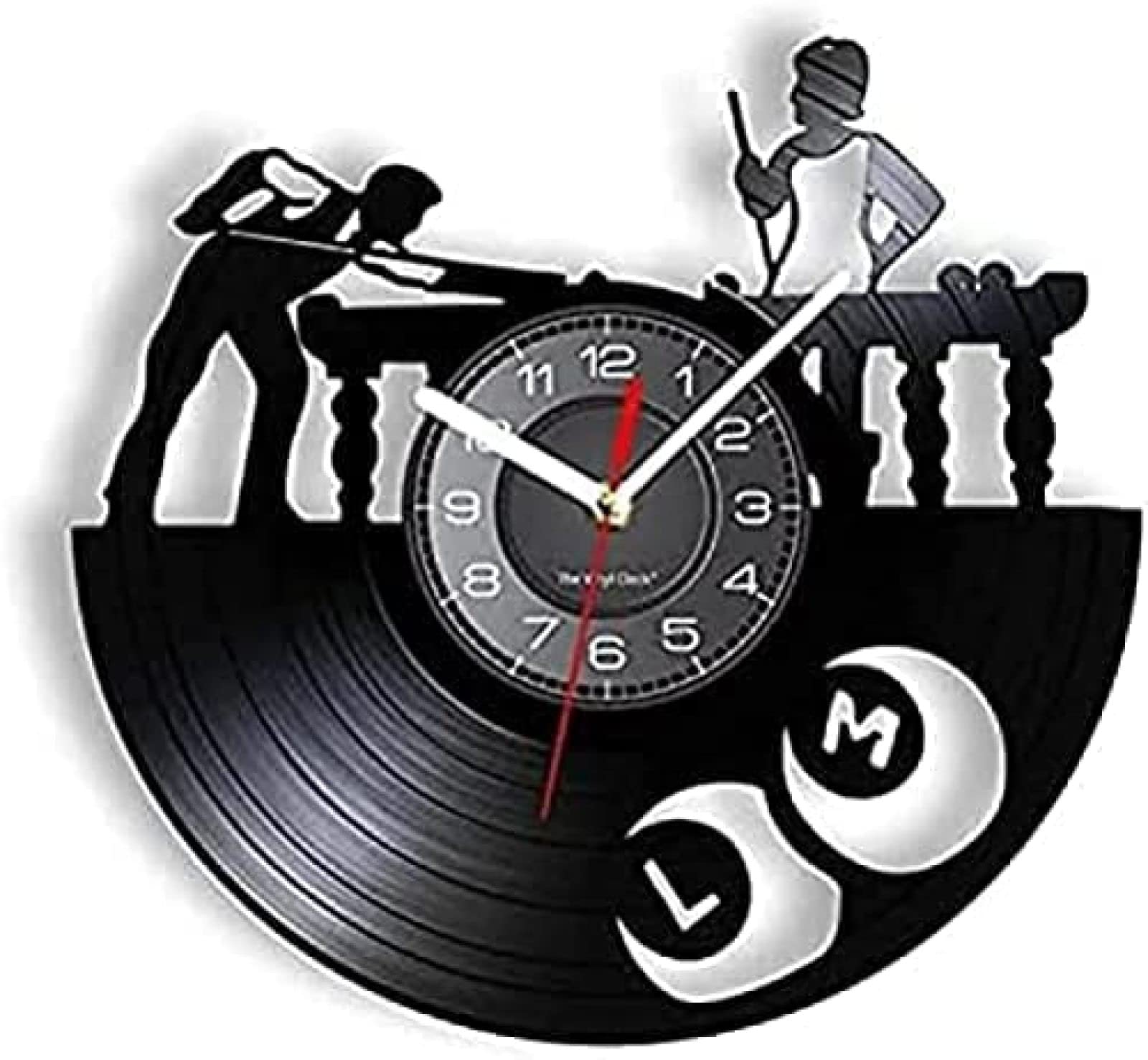 Horloge billard vinyle silencieuse pour sublimer le mur de votre salle de jeux