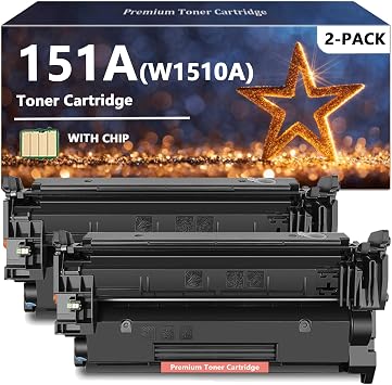 151A Toner Cartridge Black Compatible for HP 151A W1510A Toner Cartridge for HP Laserjet Pro 4003dn 4003dw 4003d MFP 4103dw 4103fdn 4103fdw Printers, 2 Pack
