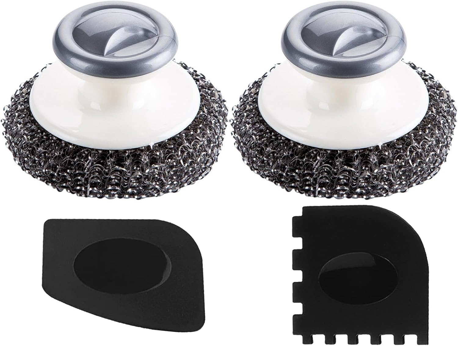 Onewly 2Pack Steel Wool Scrubber and Scraper, Stainless