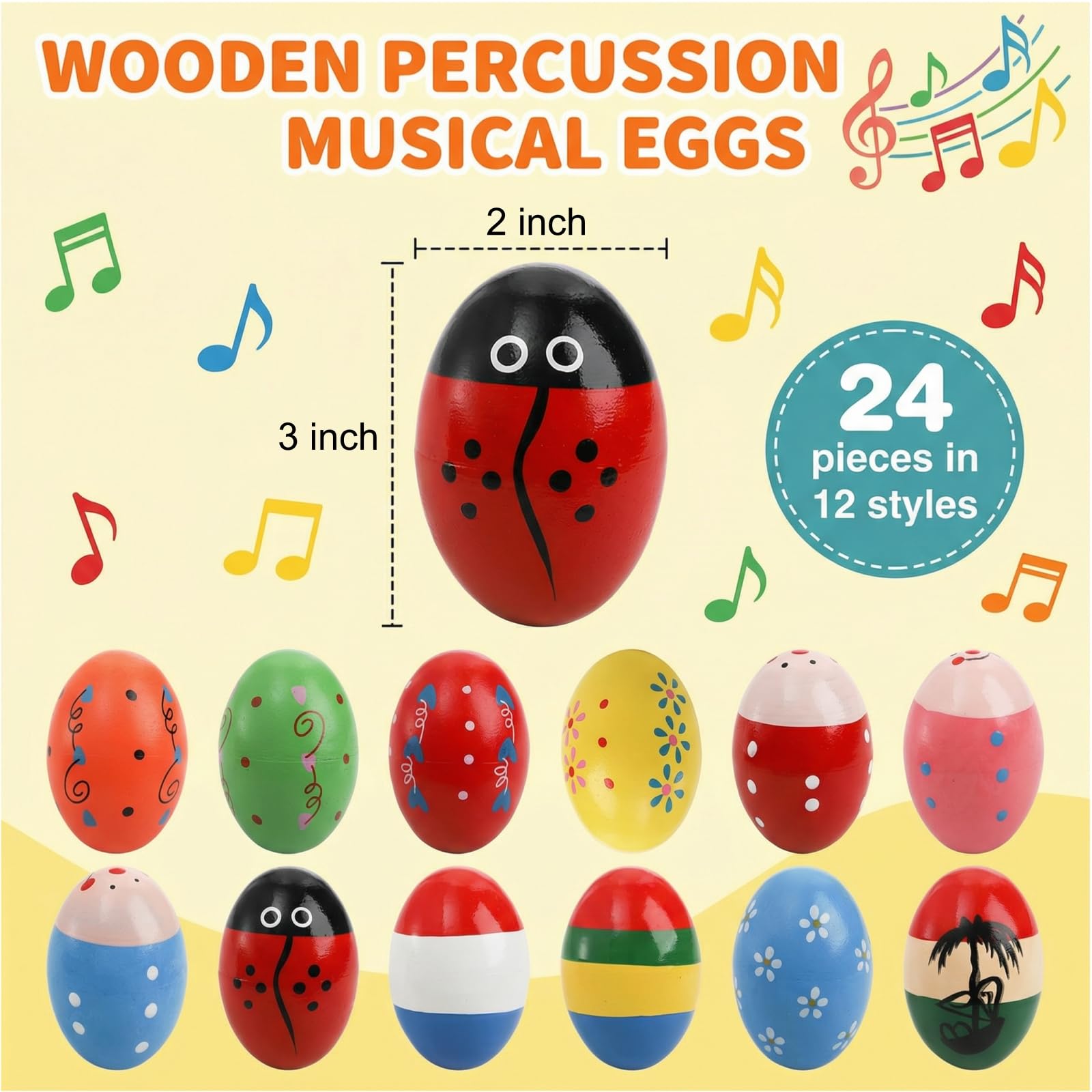 12 Pcs Shaker Oeufs en Bois Oeuf Shakers Percussion Musical Maracas Oeuf Jouets pour Enfants 12 Pcs Shaker Oeufs en Bois Oeuf Shakers Percussion Musical Maracas Oeuf Jouets pour Enfants