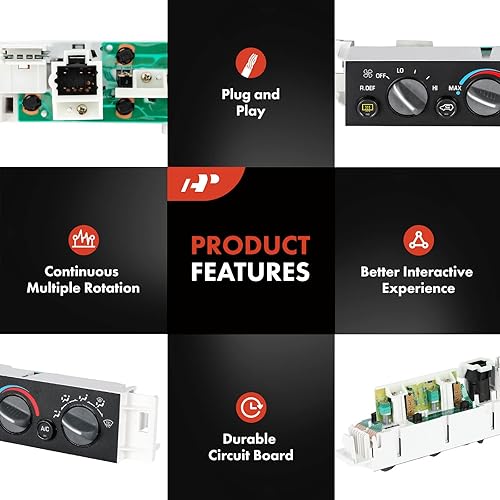 Miniatura 8 de A-Premium Módulo de Panel de Control de Clima de Calefacción/A/C con Desempañador de Ventana Trasera Compatible con Vehículos Chevy, Cadillac y GMC