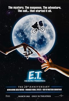 E.T. The Extra Terrestrial Movie Poster 2 Sided Original 20th Ann. Advance 27x40