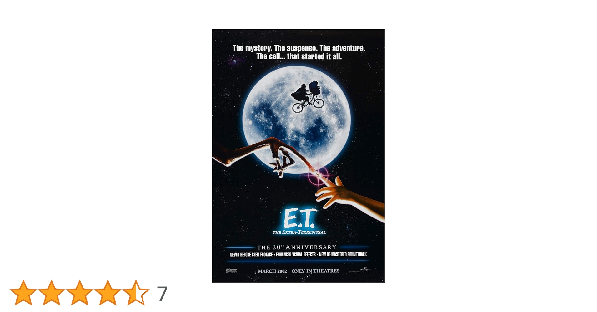Amazon.co.jp: E。T。The Extra Terrestrial映画ポスター2 Sided