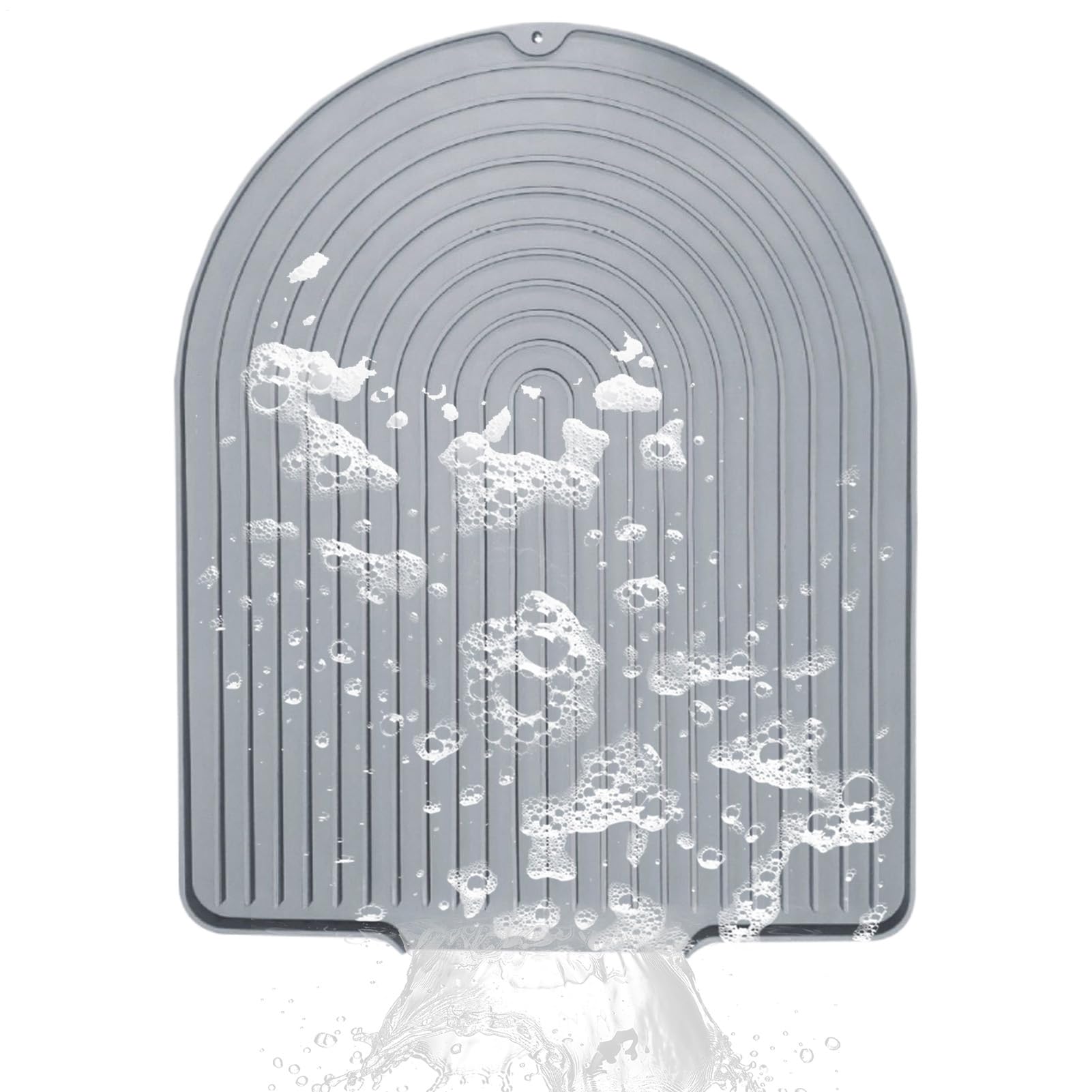 Alfombra de fregadero de silicona ideal para el secado rápido de platos y tazas
