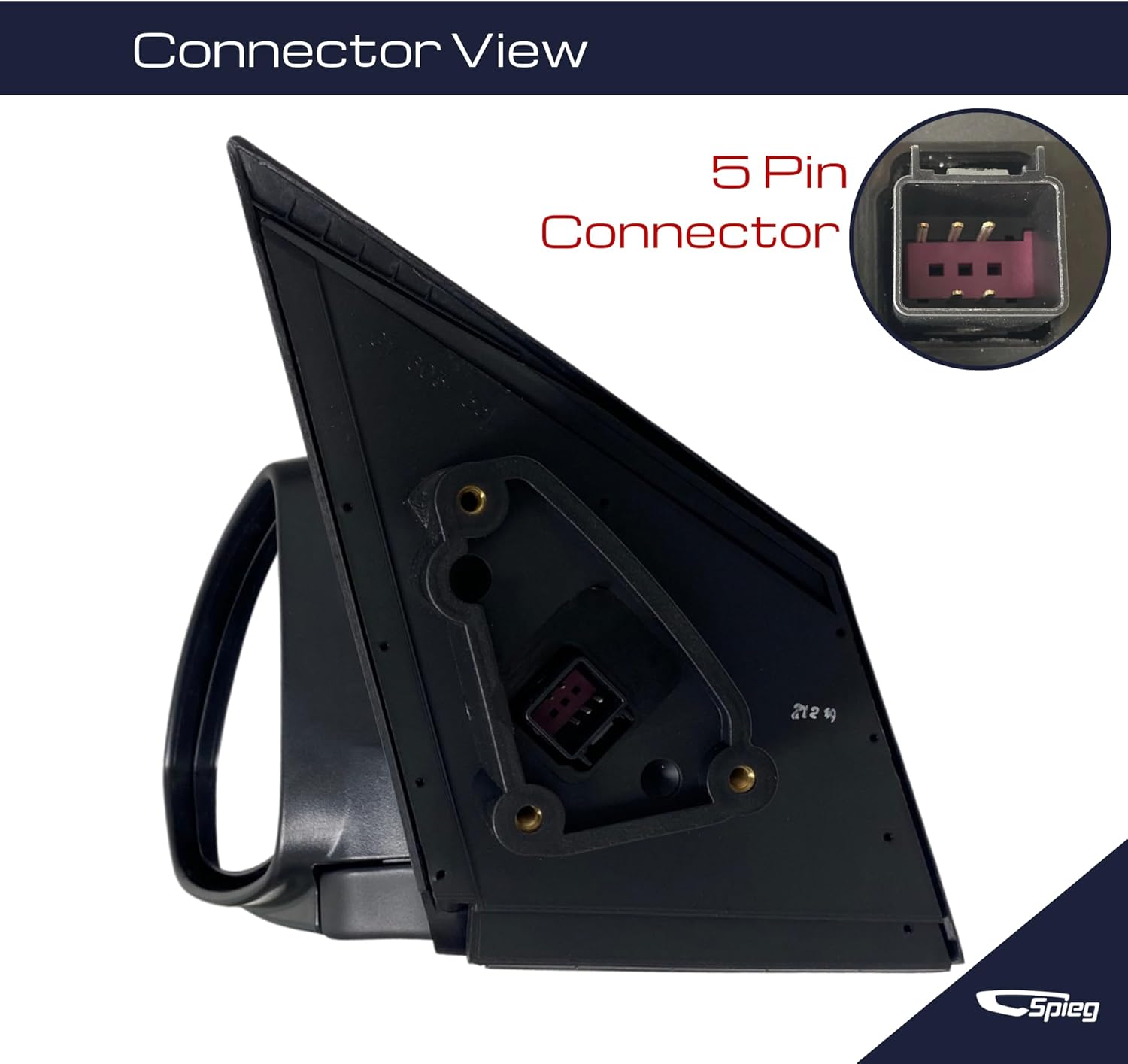 Spieg Driver Side Mirror for 2011-2015 Chevrolet Cruze Power Adj Heated Glass Manual Folding Primed Cover 5 Pins Left GM1320421