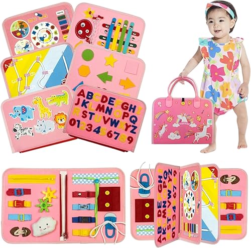 LITTLE CHILTERN Tableros interactivos para niños pequeños  Tablero de aprendizaje ocupado con varias actividades  Libro ocupado para niños pequeños