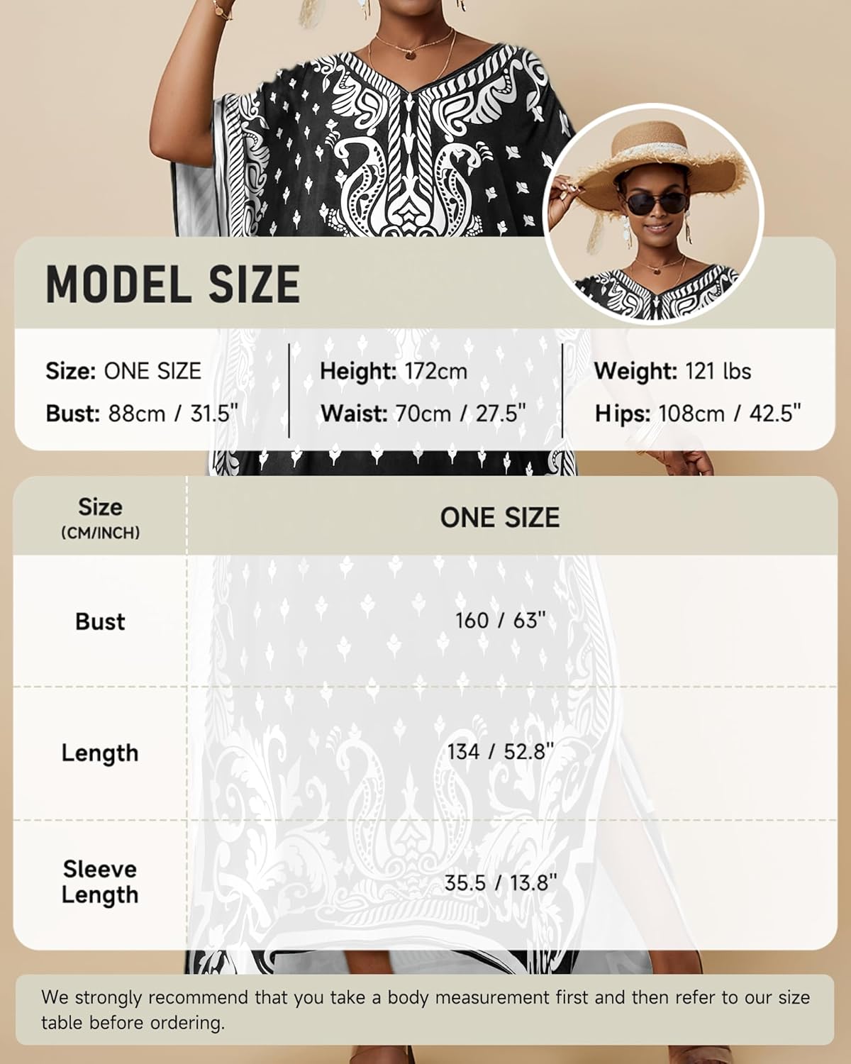 Bsubseach Ethnic Kaftan Dresses for Women Plus Size Beach Coverup Short Sleeve Beach Dress Caftan Loungewear - Image 7