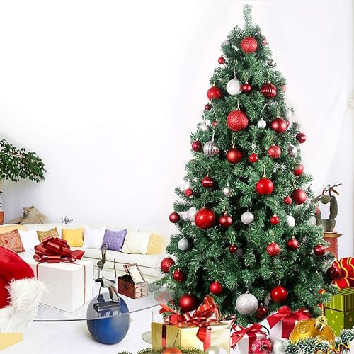 Vista 1000 de 18 esferas medianas decorativas navideñas para árbol de Navidad, inastillables, para colgar, color púrpura, 2.5 pulgadas, paquete de 18