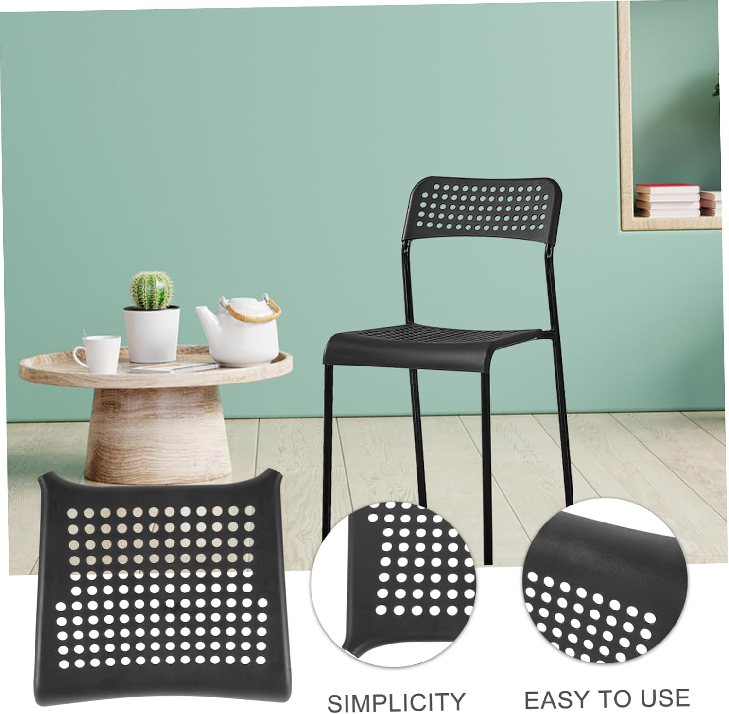 DOITOOL Chair Hole Base backrest Accessories Plastic Seat Chair Seat