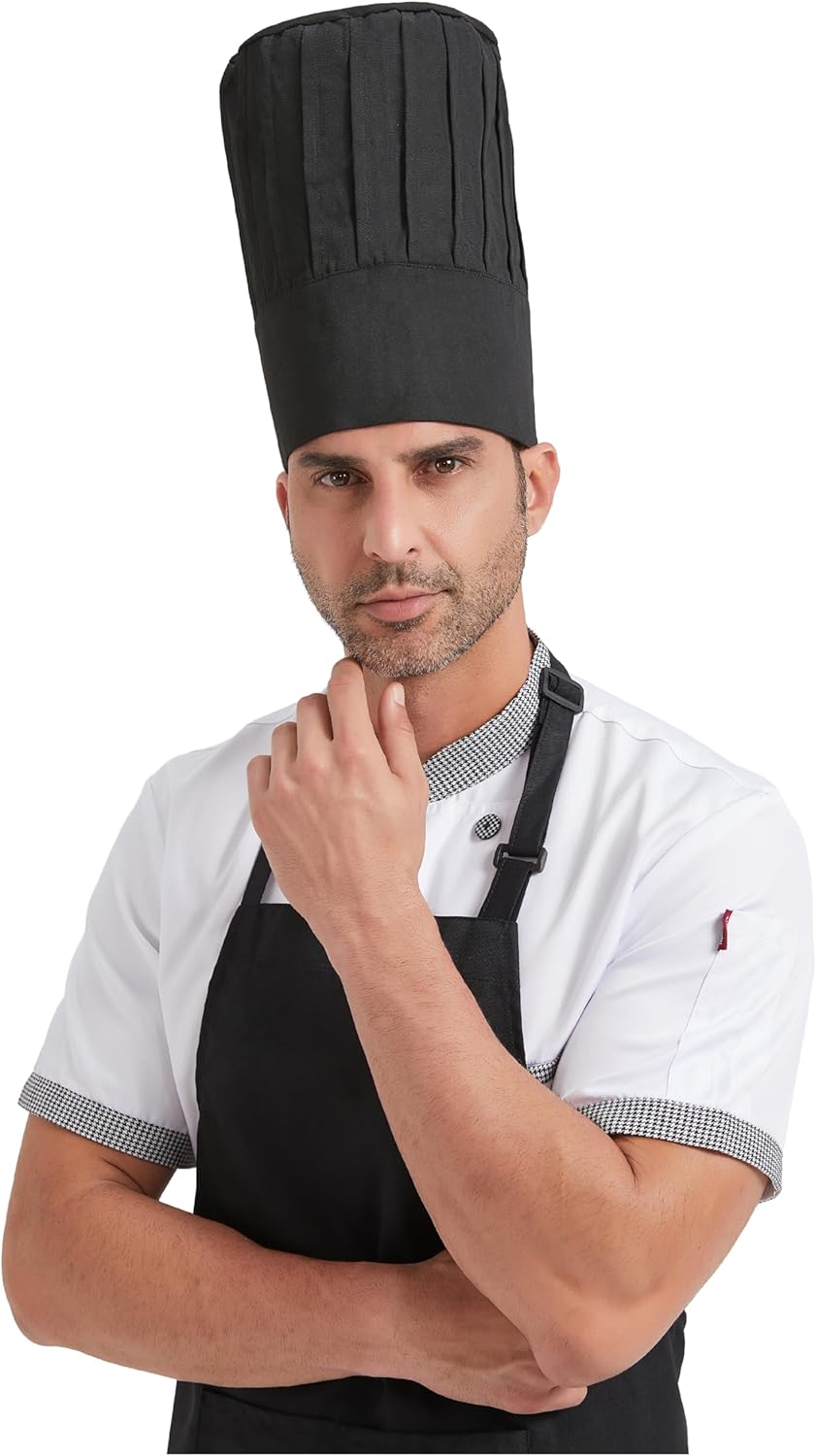 Hyzrz Chef Tall Hat Adjustable Elastic Kitchen Grill BBQ Cooking Chef Cap for Men and Women - Image 3