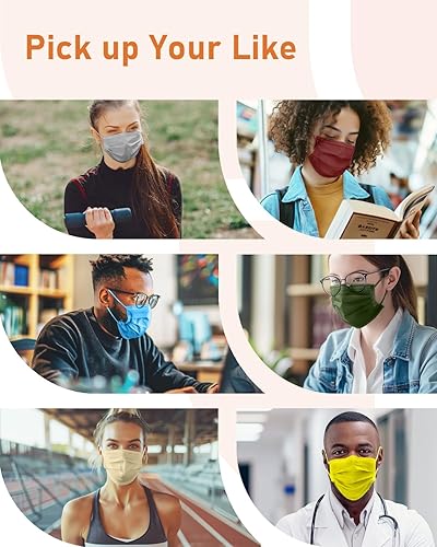 Miniatura 107 de Mascarillas desechables paquete de 100 unidades, 4 capas ASTM nivel 3 grado médico, transpirables para protección al aire libre de adultos, Sinfonía