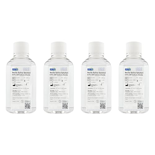 Miniatura 15 de Solución salina estéril, 0.9% – Grado USP – Lavado de heridas multiuso, piercing y cuidado posterior del tatuaje – 0.05μm filtrado, libre