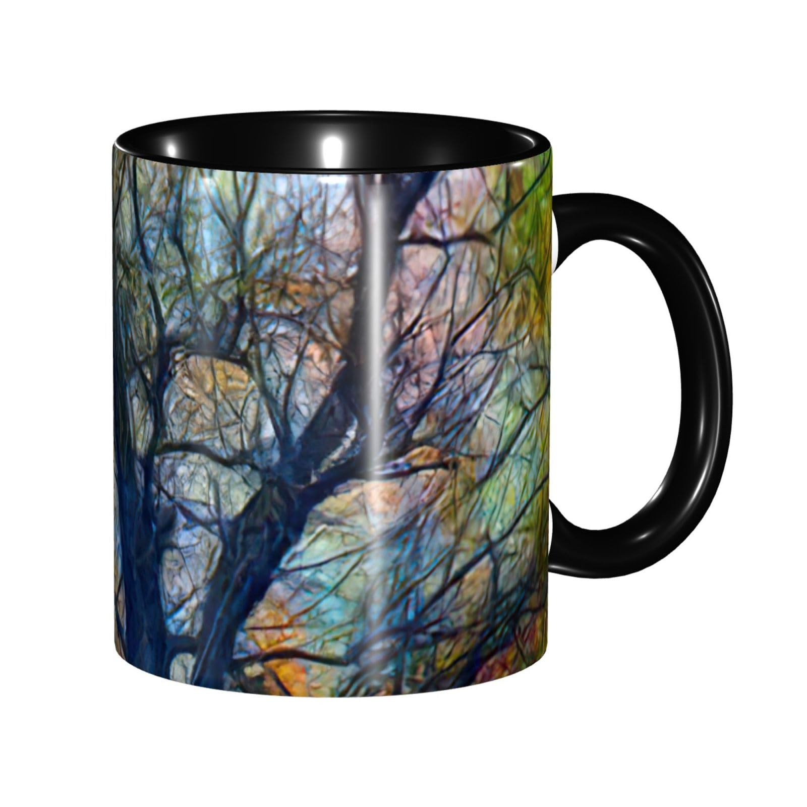 Tasse de poterie Colorful Life Trees : le mug parfait avec son coffret cadeau