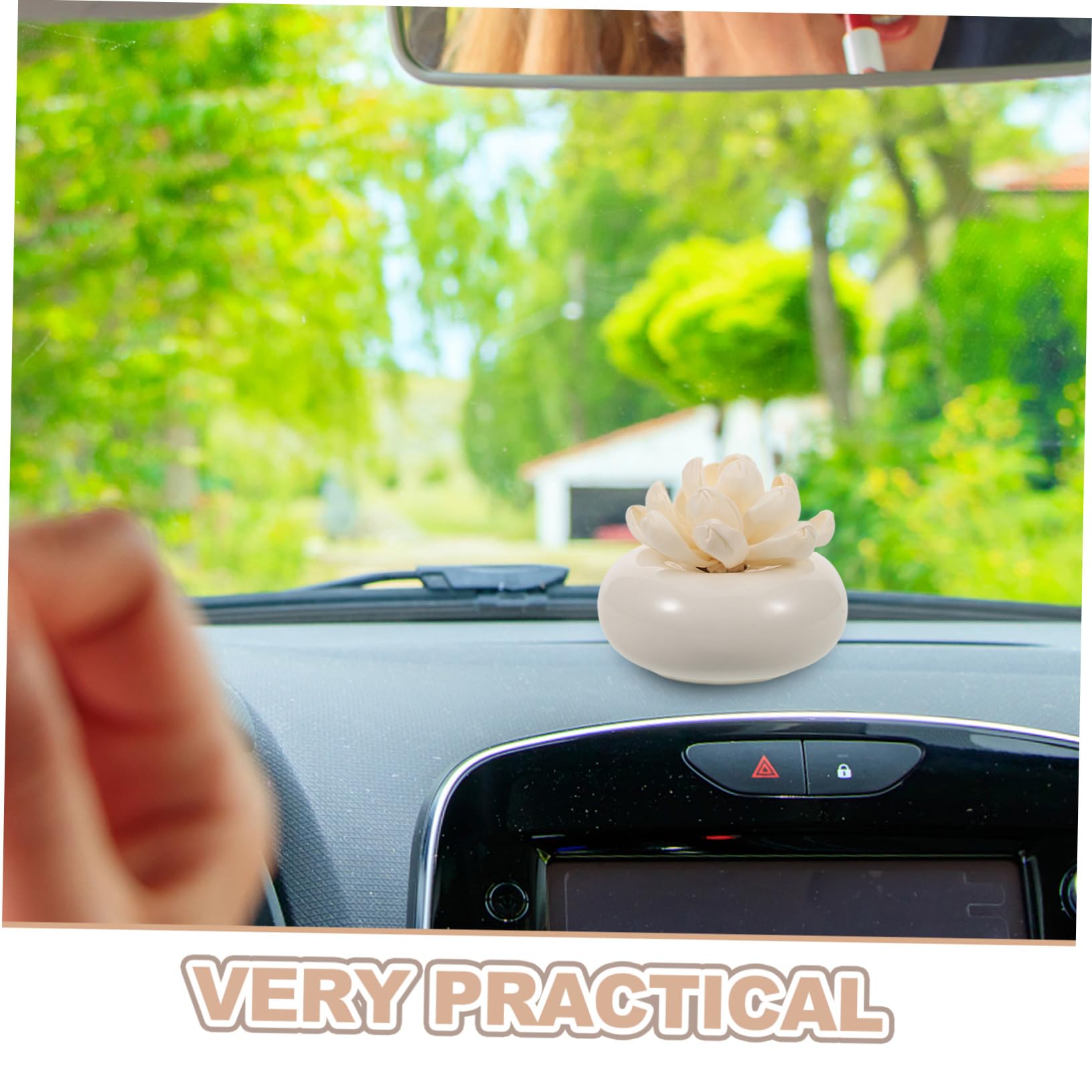 TOYANDONA Diffusore di Oli Essenziali Passivo in Ceramica Bianca, Assorbe L’olio e Rilascia Fragranza Lentamente, per Auto e Casa