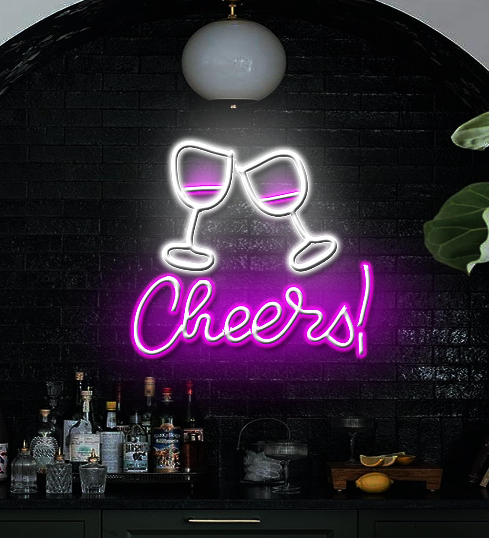 Sifty Collections Cheers Neon Light Sign and Gatherings for Every Celebration Wall Light Art Bar Pub Club Birthday Wedding Party Neon Signs Decor (12x12 Inches)