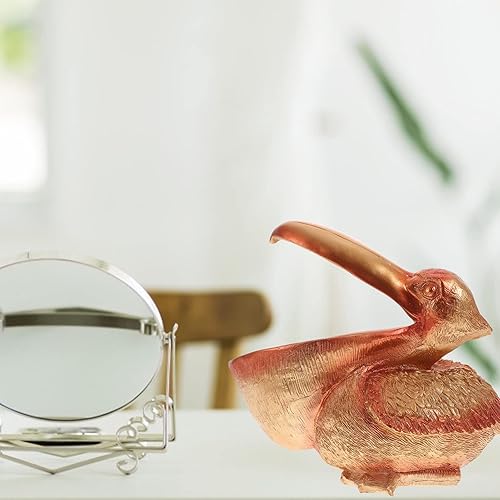 Vista 7 de Beaupretty Llavero plato bandeja de joyería decorativa Pelican Big Mouth Key Tray Organizador Dresser Decoración Entryway Baratija Plato