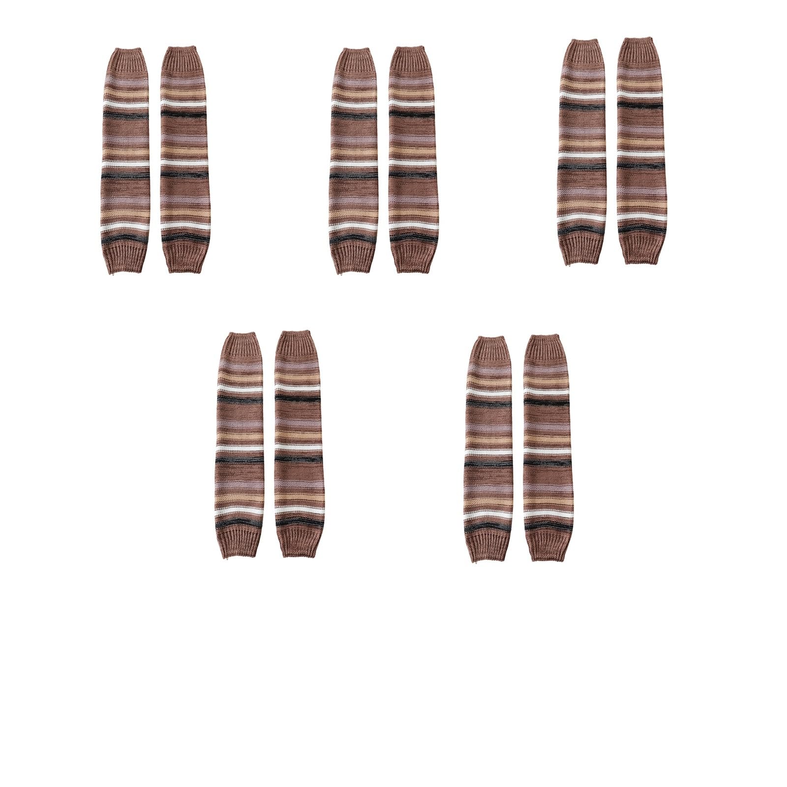 Jambières bohèmes en tricot marron lot de 36 paires de chauffe-jambes pour femmes