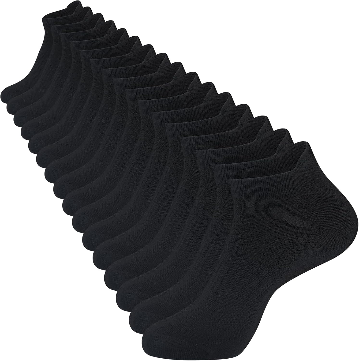 8 Pairs Womens Cotton Ankel Socks, Athletic Performance Breathable Low Cut Socks with Heel Tab