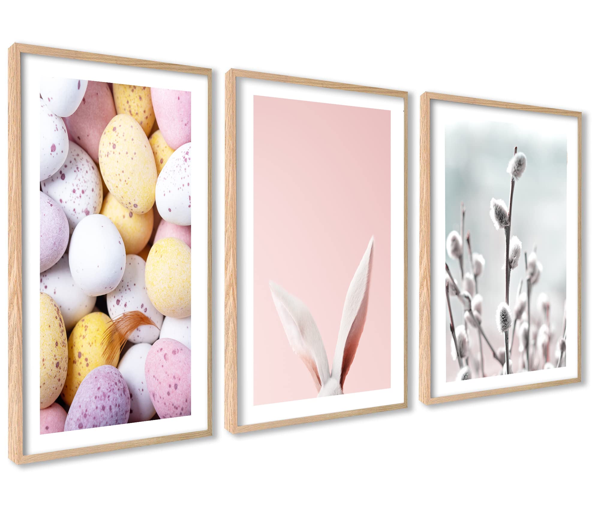 ag.art deco Pack of 3 Wall Art 50x70cm Wooden Frame Wall Decor — image 1
