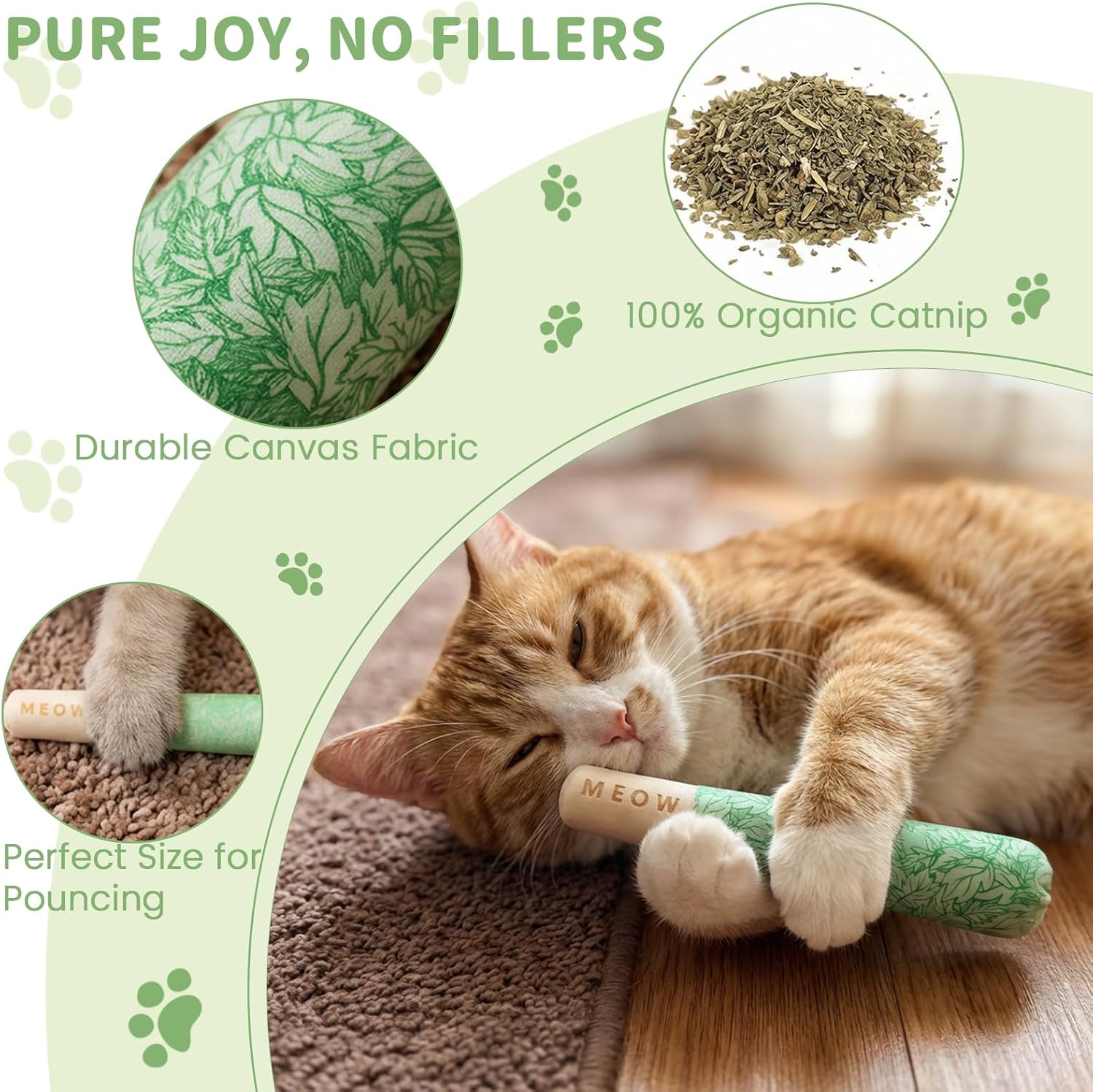 6 Pcs Cat Toys for Bored Indoor Adult Cats & Catnip Toys with 2 Bags, Potent Cat Chew Toy for Teeth Cleaning with Silvervine, Interactive Dental Plush Set for Boredom Relief and Pet Gifts