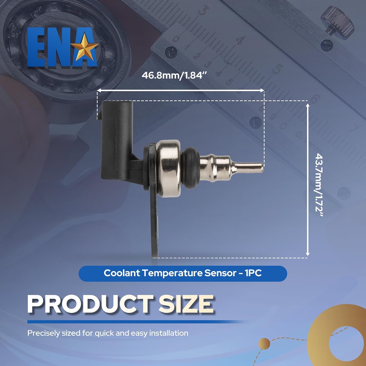 ENA Engine Coolant Temperature Sensor Compatible with Hyundai Santa Fe Sonata Tucson Kia Stinger Genesis GV80 GV70 G80 1.6L 2.0L 3.5L L4 V6 2020 2021 2022 2023 2024 2025 Replaces TX368 392202S000