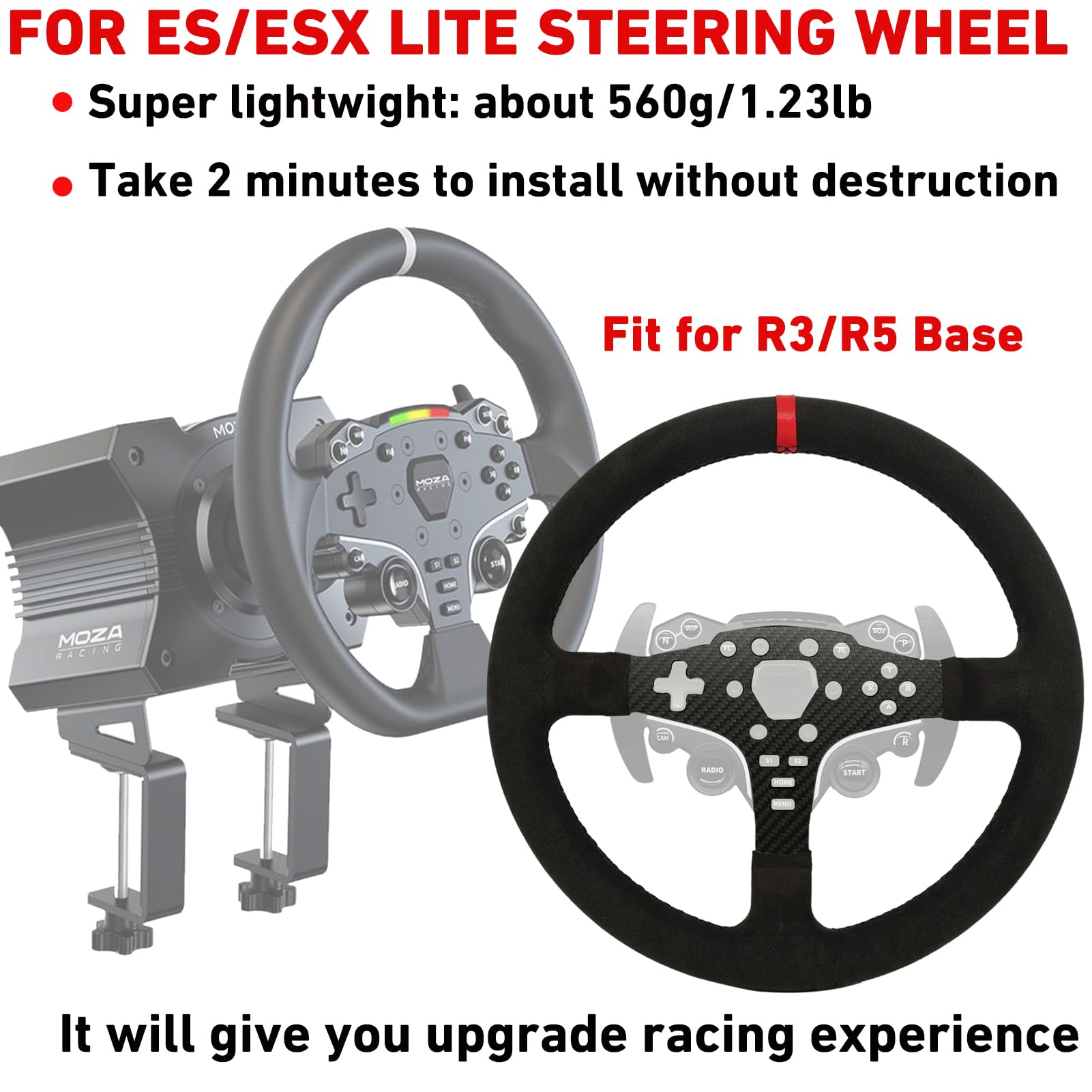 Amazon.co.jp: MOZA R5/R3/ES/ESXバンドルゲームレーシングホイール用