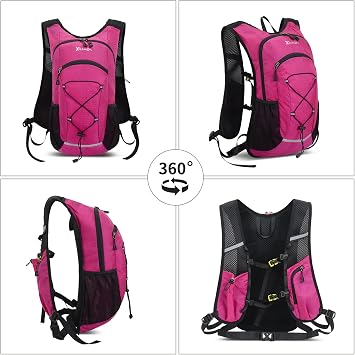 Asnewkit Lightweight Hiking Backpack, 18L, Red