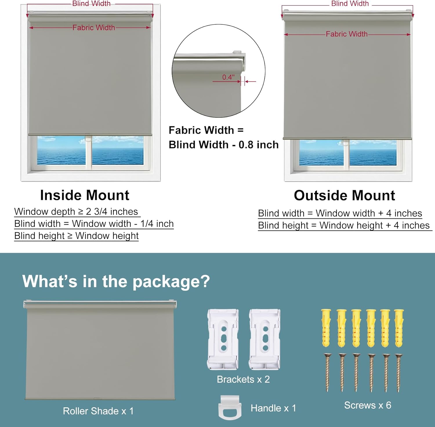 LUSTROWIN Blackout Roller Shades Cordless Blinds for Windows, Free-Stop Shades, UV Protection Waterproof Fabric, Room Darkening Window Blinds for Home & Office (Custom Size, Pink)