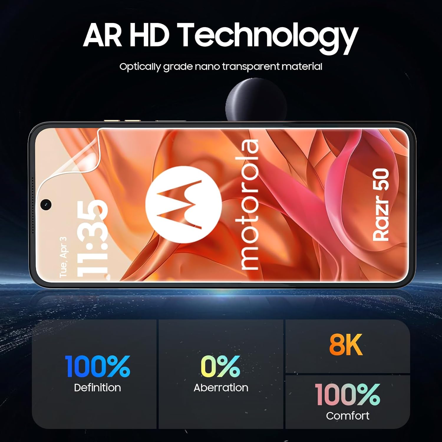 for Motorola Razr 2025/ 2024 Screen Protectors, 2 Packs Inner Screen TPU Protective Film [Installation Kit] + 2 Packs Outer Screen Tempered Film, Ultra High Definition, Durable, Wrinkle Resistant, Scratch Resistant, Bubble Free, Newbie Friendly - Image 7